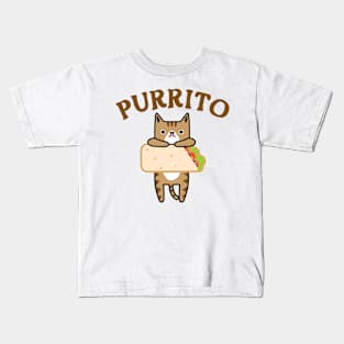 Purrito, the Burrito Cat! Kids T-Shirt